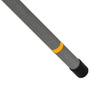 J.Racenstein Gardiner Tape Telescopic Joint Indicator 30ft, close-up of the grey telescopic measuring tape with a yellow accent and black end cap.